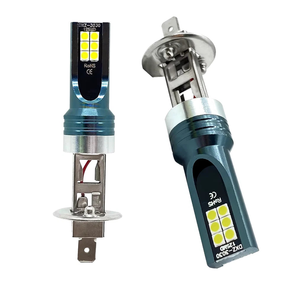 KIT 2 Lampadine H1 CANBUS a LED Fari Auto Moto Lampade Luce Bianca 80W 6000K 12V