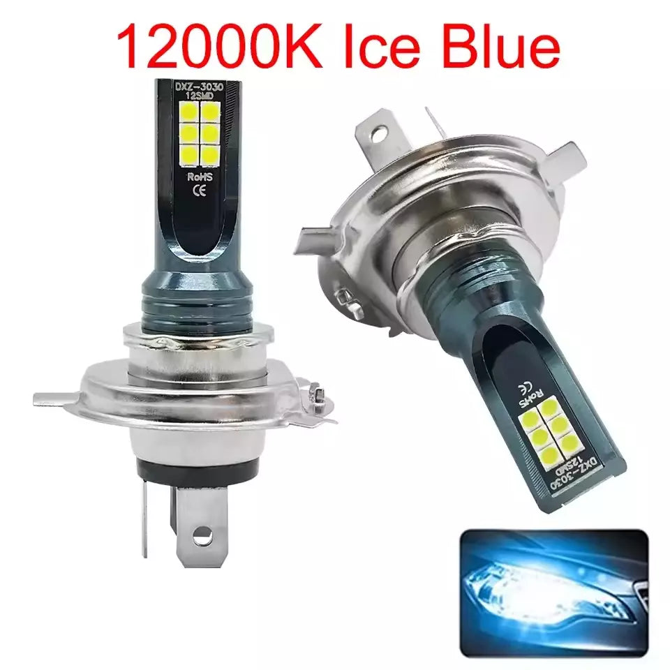 KIT 2 Lampadine H4 CANBUS a LED Fari Auto Moto Lampada Luce Bianca 80W 6000K 12V