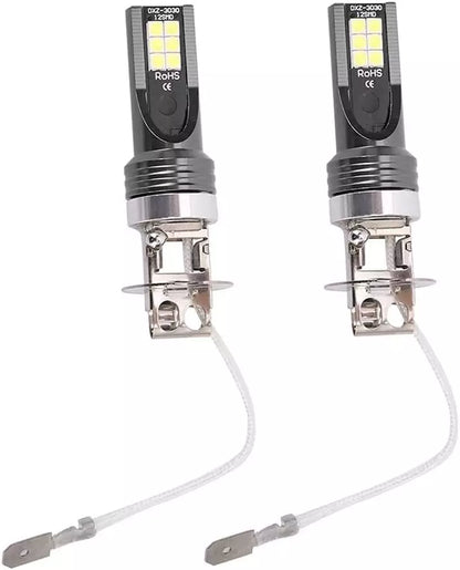 Kit Lampadine LED H3 Luce Bianca 6500-7500K 12V-24V per Fari Auto 12 Led