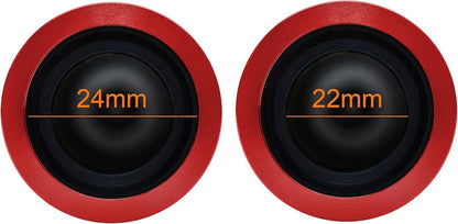 Manopole Manubrio Universali Moto Scooter in Alluminio CNC, 22mm-24mm, Rosso