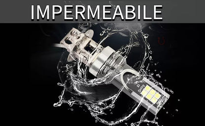 Kit Lampadine LED H3 Luce Bianca 6500-7500K 12V-24V per Fari Auto 12 Led