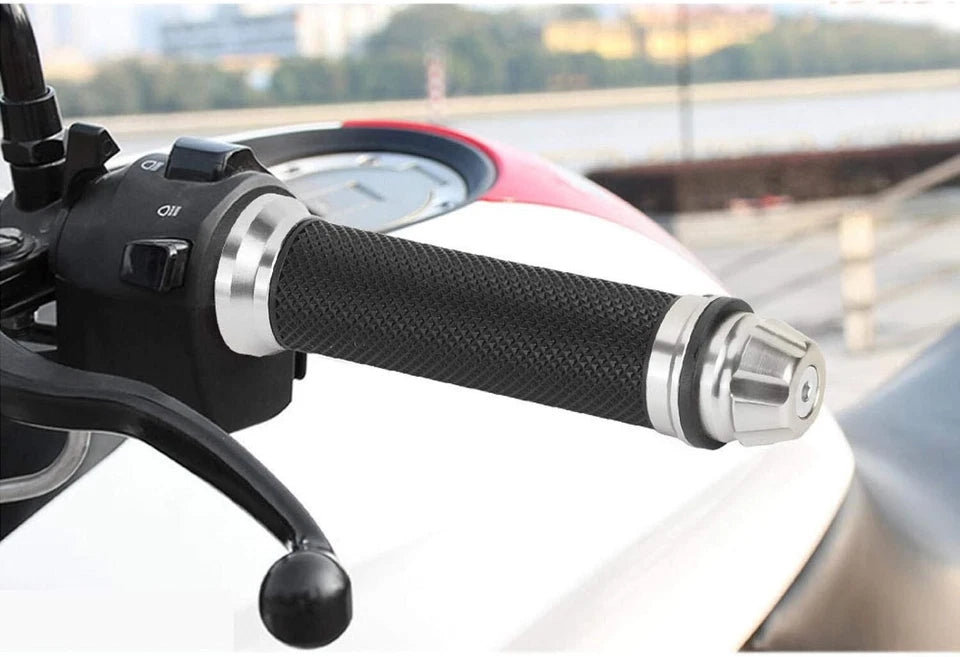 Manopole Manubrio Universali Moto Scooter in Alluminio CNC, 22mm-24mm, Grigio