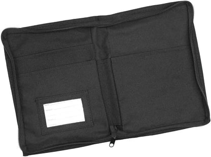 Porta Documenti Auto/Moto Nero per Libretto, Assicurazione con Tasche e Cerniera