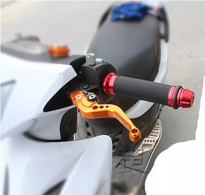 Manopole Manubrio Universali Moto Scooter in Alluminio CNC, 22mm-24mm, Rosso