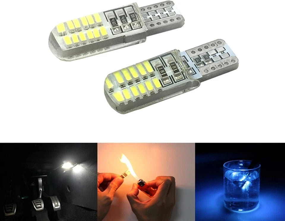X10 Lampadine Led Interni Light 12V T10 W5W 24SMD Luce Bianca 480LM