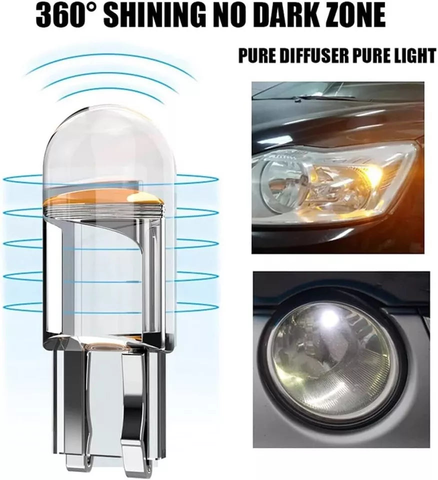X10 Lampadine a LED T10 W5W CANBUS Senza errori 5W 6000K LUCE ARANCIONE 12V