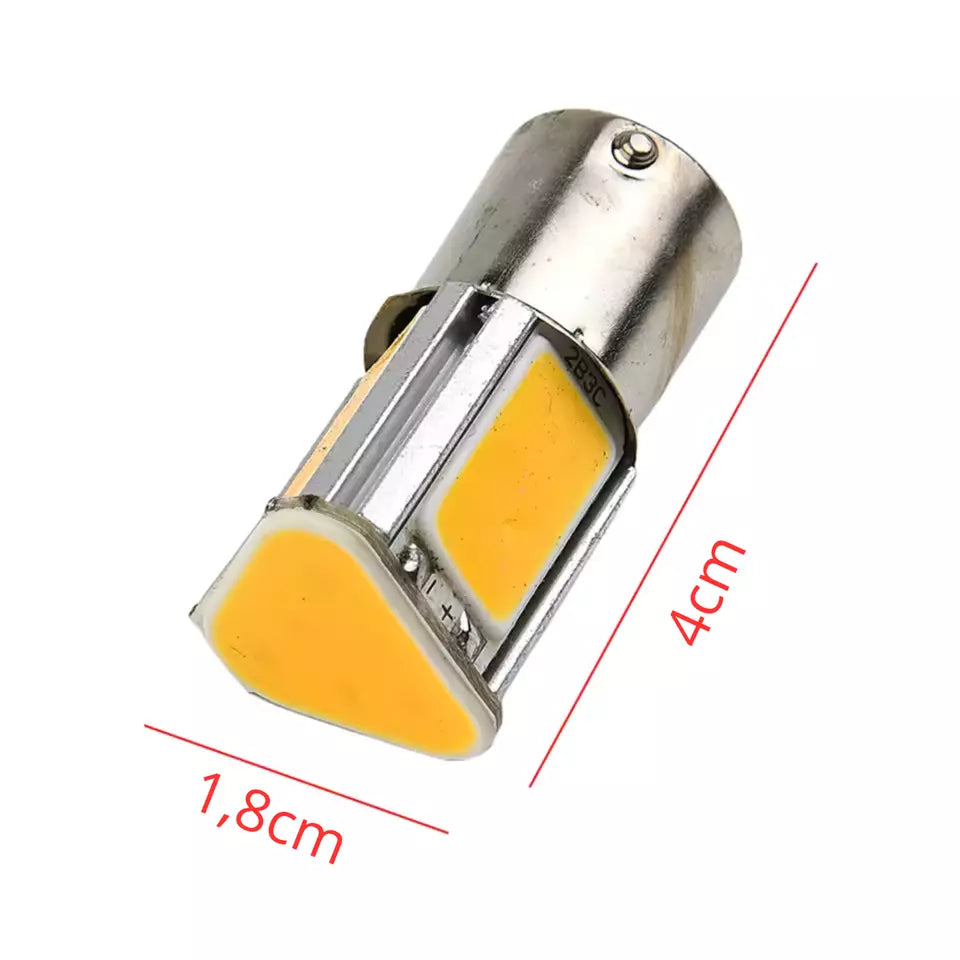 X4 Lampadine a Led BA15S 1156 12V 3500K 5W LED Indicatori di Direzione a 360°