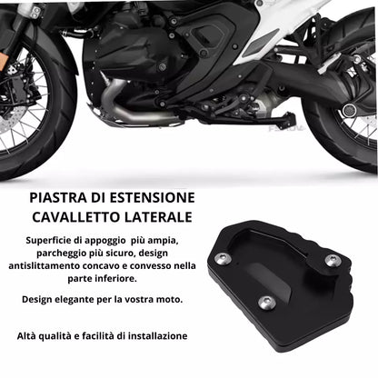 PIASTRA ESTENSIONE CAVALLETTO LATERALE MOTO BMW R1300GS/ADVENTURE 2023/24 NERO