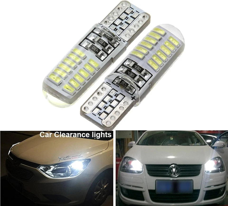 X10 Lampadine Led Interni Light 12V T10 W5W 24SMD Luce Bianca 480LM