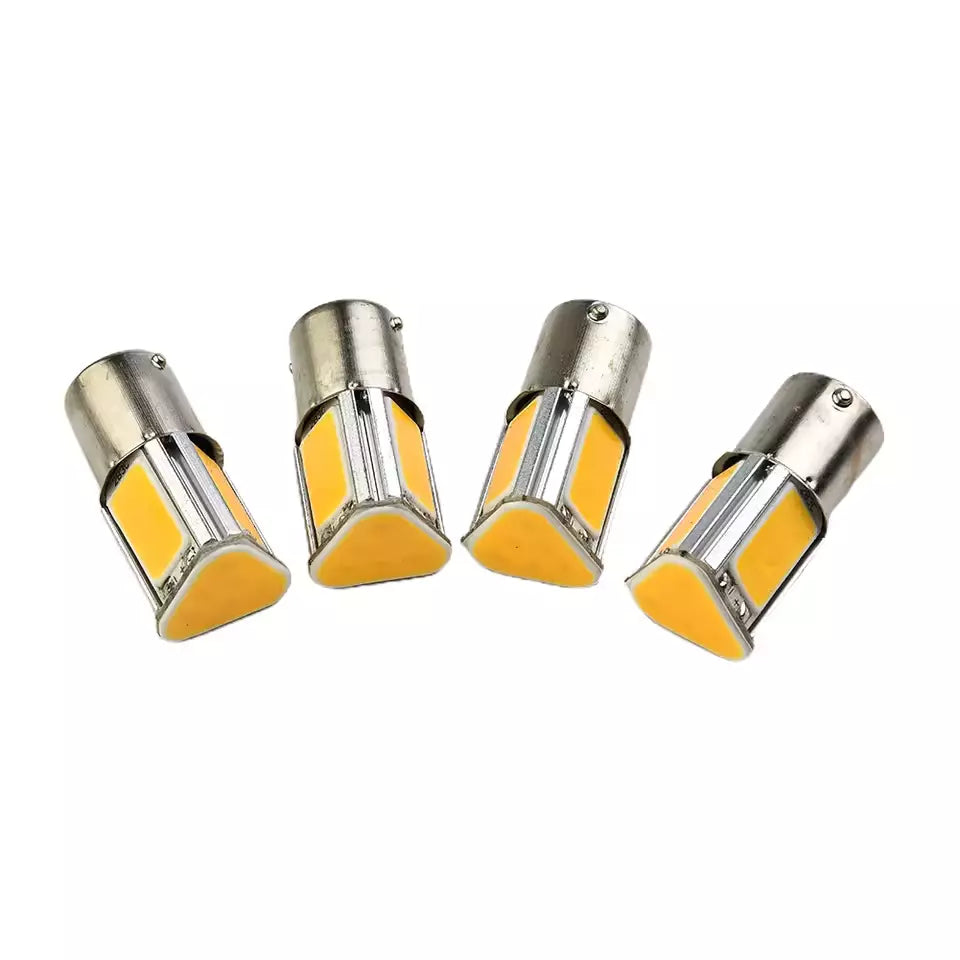 X4 Lampadine a Led BA15S 1156 12V 3500K 5W LED Indicatori di Direzione a 360°