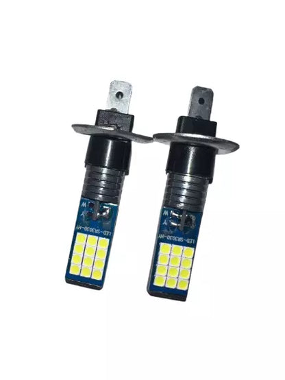 Kit 2 Lampadine 24 Led H1 Bicolore Bianco Giallo 6000K per Luci Fari e Interni