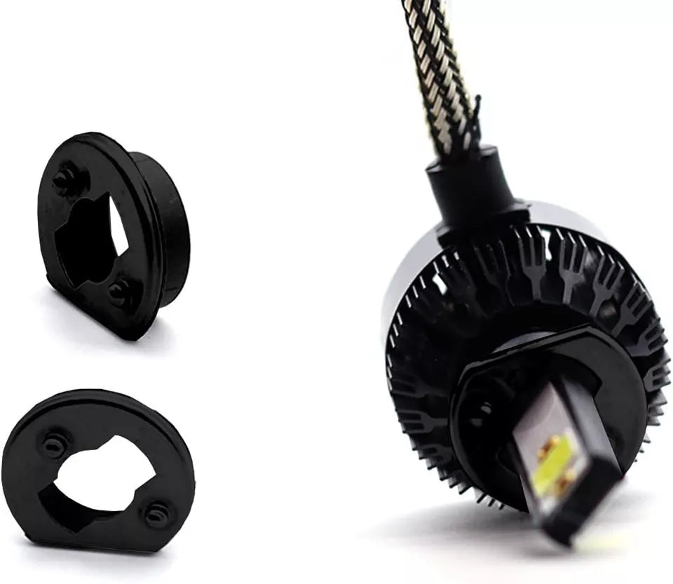 Kit 2 Lampadine Led H1 Luce Bianca Xeno 6000K 12V 60W con Ventola e Dissipatore